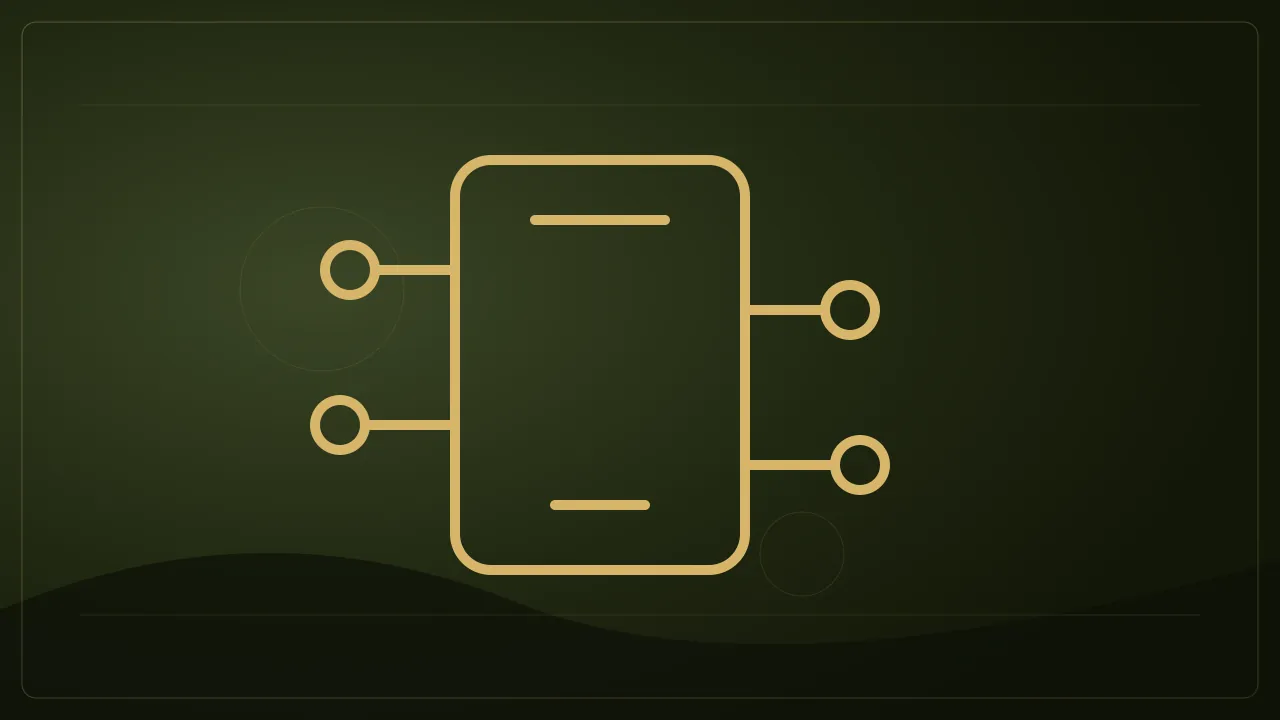 Akıllı telefon ve dijital veri düğümleri illüstrasyonu