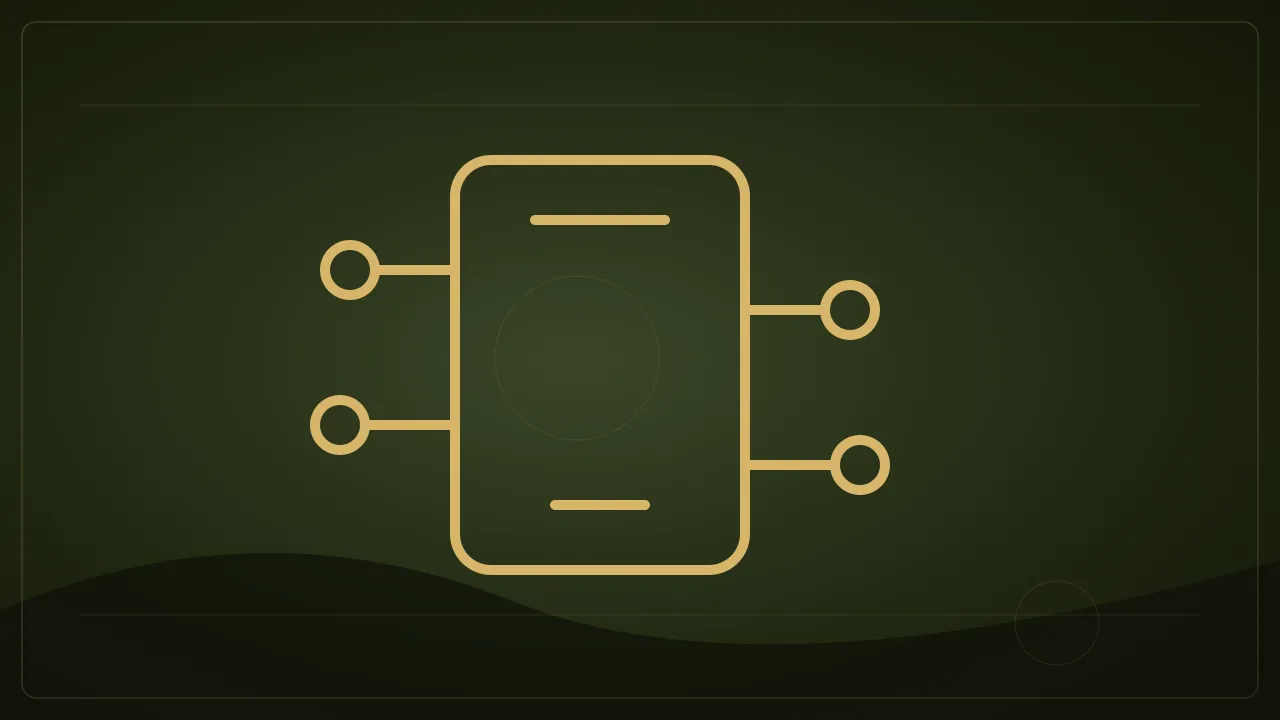 Akıllı telefon ve dijital veri düğümleri illüstrasyonu